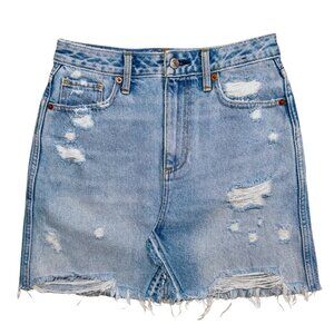 Abercrombie & Fitch Zoe Natural Rise Vintage A-Line Denim Skirt